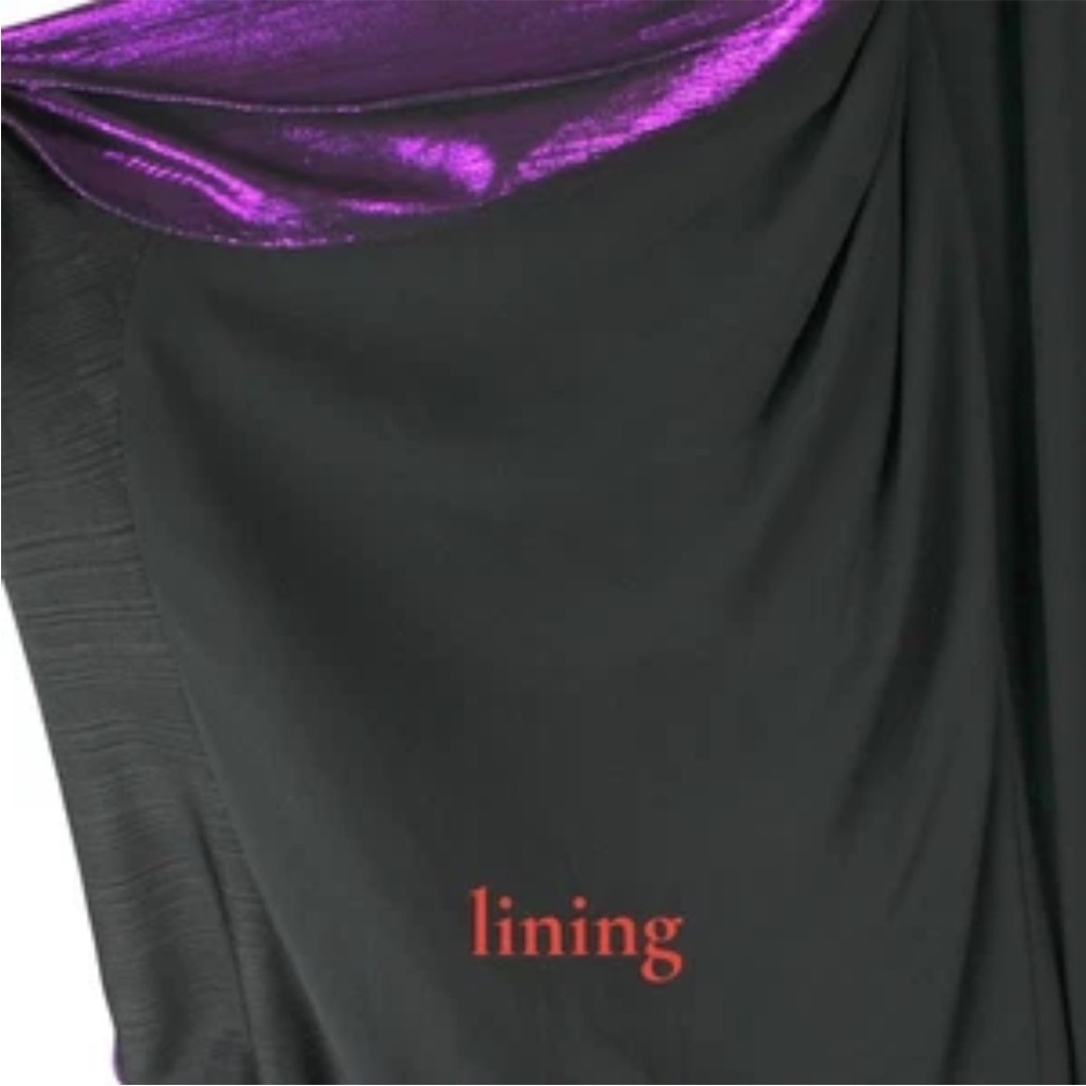 Retrofete Flora Maxi Wrap Dress Purple Metallic Size M V Neck Ruffle EUC Party - Picture 9 of 15